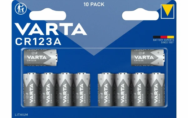 VARTA Pile CR123A 10 Pièces – Piles Alcalines luxe soldes 1