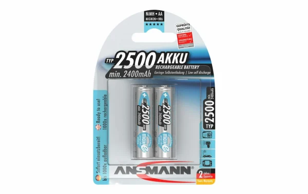 france en ligne Ansmann Batterie 2x AA Typ 2500 2400 MAh – Accus Et Chargeurs 1