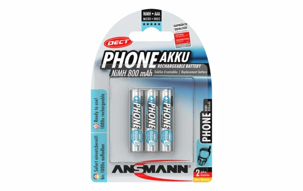 à prix d'occasion Ansmann Batterie 3x AAA 800 MAh Pour Les Téléphones DECT – Accus Et Chargeurs 1