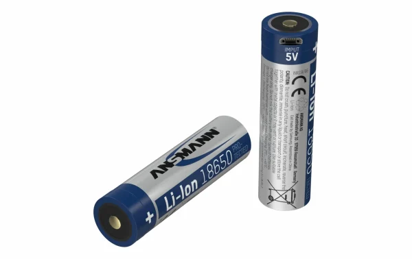 Ansmann Batterie 18650 Typ 3400 3250 MAh Avec Prise De Charge Micro-USB – Accus Et Chargeurs en solde 3