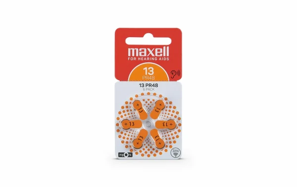 grossiste en ligne Maxell Europe LTD. Pile Pour Appareils Auditif PR48- 13, 6 Pièce/s – Piles Alcalines 1