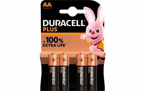 DURACELL Pile Plus Power AA/LR6 4 Pièce/s – Piles Alcalines site officiel 1