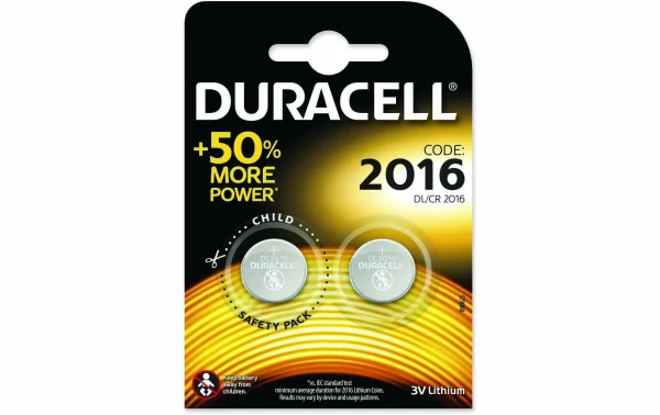 DURACELL Pile Bouton Lithium CR2016 2 Pièce/s – Piles Alcalines acheter 1