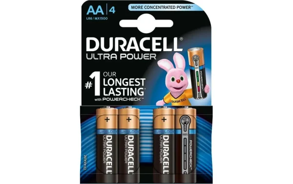 site soldes DURACELL Pile Ultra Power MX1500 AA 4 Pièce/s – Piles Alcalines 1