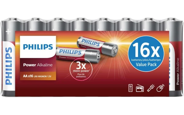 Philips Pile Pile Power Alkaline AA 16 Pièce/s – Piles Alcalines Paiement sécurisé 1