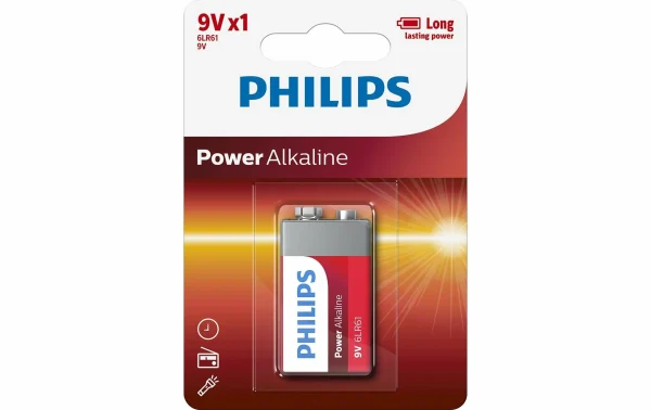 prix pas cher Philips Pile Pile Power Alkaline 9 V 1 Pièce/s – Piles Alcalines 1