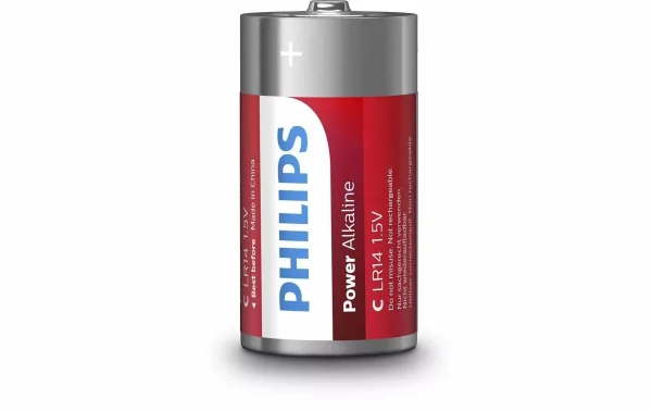 Philips Pile Power Alkaline C / LR14 2 Pièce/s – Piles Alcalines Nouvelle Collection 3