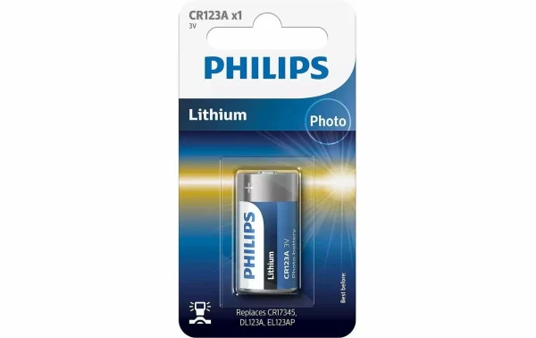 Philips Pile Pile Lithium CR123A 1 Pièce/s – Piles Alcalines Réductions 1