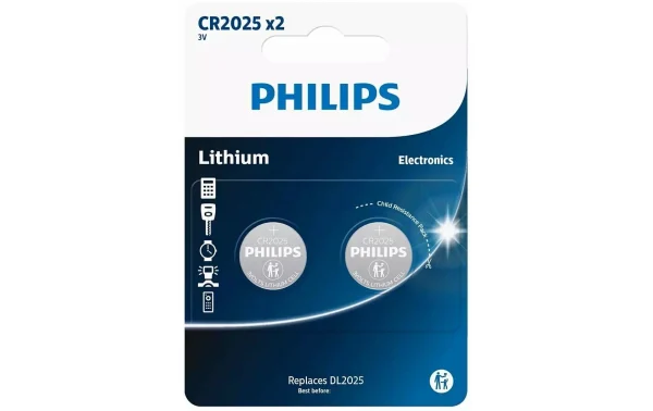 mode Philips Pile Bouton Pile Bouton Au Lithium CR202 2 Pièce/s – Piles Alcalines 1