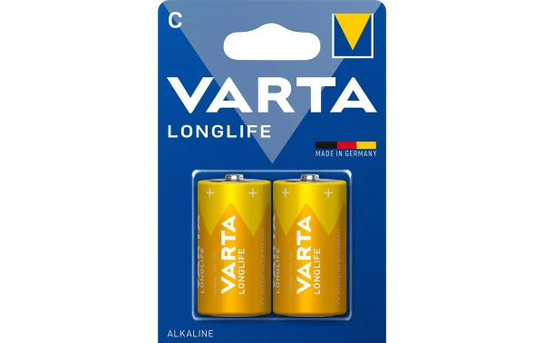 luxe soldes VARTA Pile Longlife C 2 Pièce/s – Piles Alcalines 1