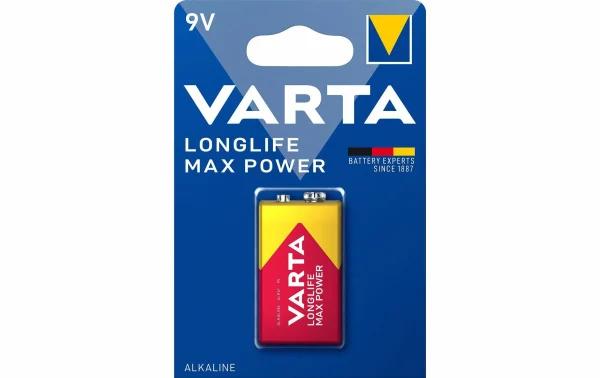 en ligne officielle VARTA Pile Longlife Max Power 9V 1 Pièce/s – Piles Alcalines 1