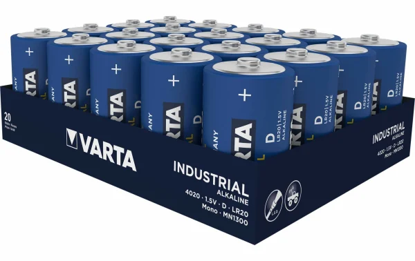 guranteed de qualité VARTA Pile Industrial D 20 Pièce/s – Piles Alcalines 1