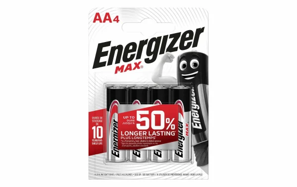 guranteed de qualité Energizer Pile Max Mignon AA 4 Pièce/s – Piles Alcalines 1