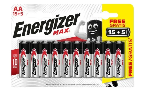 qualité supérieure Energizer Pile Max AA 15+5 Pièces – Piles Alcalines 1