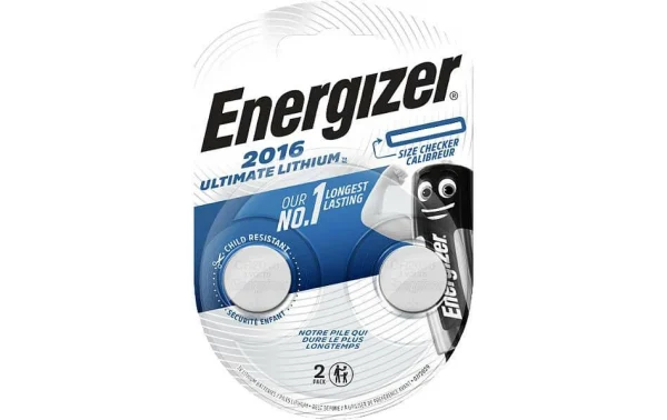 Energizer Pile Bouton CR 2016 Ultimate Lithium 2 Pièces – Piles Alcalines fashioniable 1